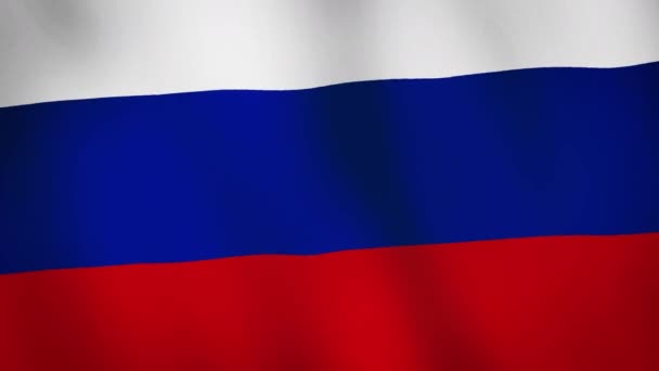 Russie Officiellement Fédération Russie Agitant Drapeau Fond Animation Drapeau Drapeau — Video