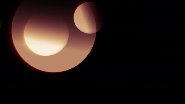 Abstrait Jaune Orange Lumières Bokeh Texture Fond Mouvement Circulaire Étincelant — Video