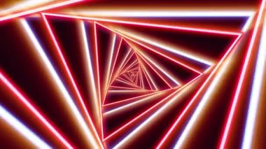 Soyut yaratıcı neon ışınları arka planı. Hiper atlama, ışık hızı, hareket halindeki neon ışınlar. Kusursuz döngü hareketli grafikler animasyon arka plan yeni kalite tekno biçim.