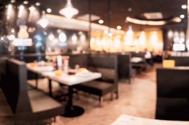 Bokeh soyut ve restoranın bulanık arkaplanı