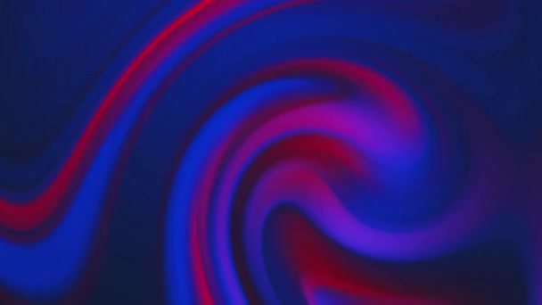 在无缝环路背景下形成的渐变的蓝色 粉色和红色涂料曲线形状 抽象的深色背景环路 — 图库视频影像