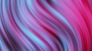 Soyut, pürüzsüz, pembe, kırmızı ve mavi kıvrımlı, eğimli bir zemin. Gelecekçi geometrik desenler, akışkan hareketli arka plan tasarımı teknoloji ve moda için pürüzsüz renk geçişi.