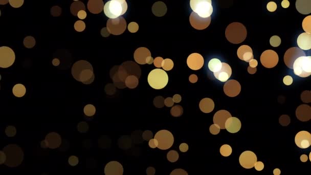 Particles Gold Bokeh Glitter Abstract Background Loop Abstract Glamour Background — Stock Video