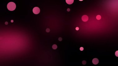Parçacıklar pembe bokeh simleri soyut arka plan döngüsü. Selamlama ve pembe parlak parçacıklarla kutlama için soyut cazibe arka planı. Kazanan ekran şablonu. Kusursuz döngü. Dalga deseni.