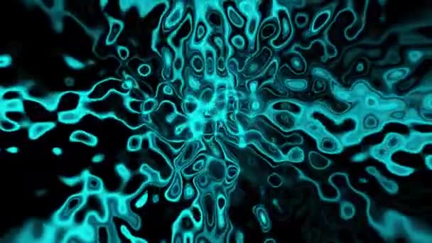 Абстрактна Петля Рендеринга Рухається Світло Зеленим Синім Хроматичним Фону Металева — стокове відео