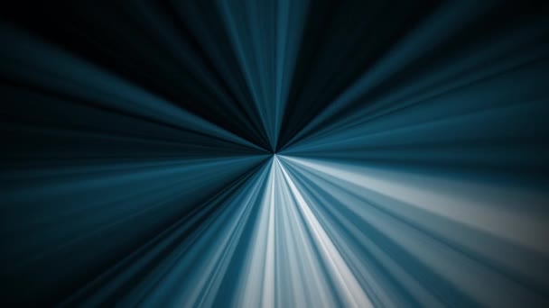 Animación Hermosa Luz Azul Oscura Radial Desde Fondo Abstracto Del — Vídeo de stock