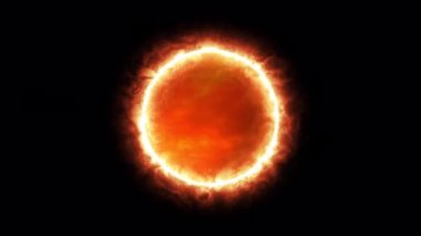 Güneş halkalı güzel güneş alfa kanalında şeffaf bir şekilde izole edildi. Alfa Kanalı 'ndaki ateş UI elementi halkasıyla parlayan soyut dairesel. Aydınlatılmış ateş topu küresi şekilleri. 