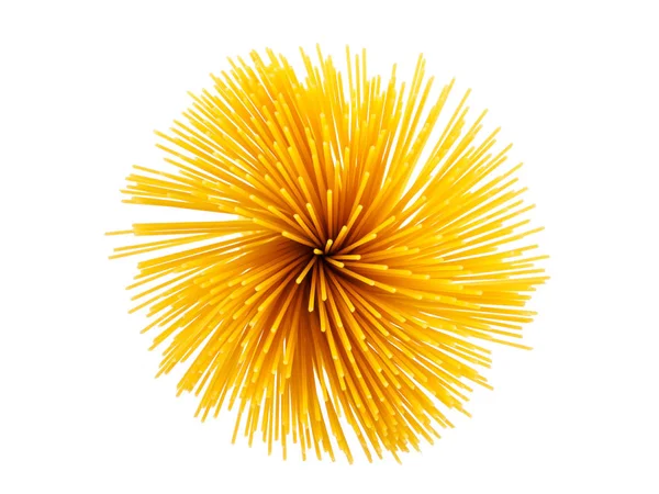 Top view spaghetti isolated — Stock Photo, Image