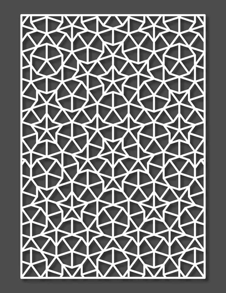 Penrose obklad stile laserové řezání panelu. Vektor geometrický ornament. — Stockový vektor