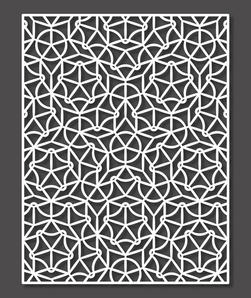 Penrose döşeme stile Lazer Kesim Masası. Vektör geometrik süsleme.