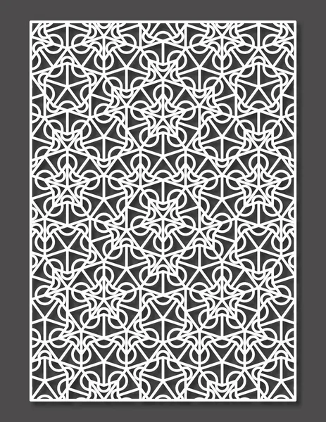 Panel de corte láser Penrose azulejos stile. Adorno geométrico vectorial . — Vector de stock