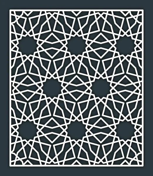 Lazer kesim için dekoratif desen. Vektör süsleme oryantal tarzda.