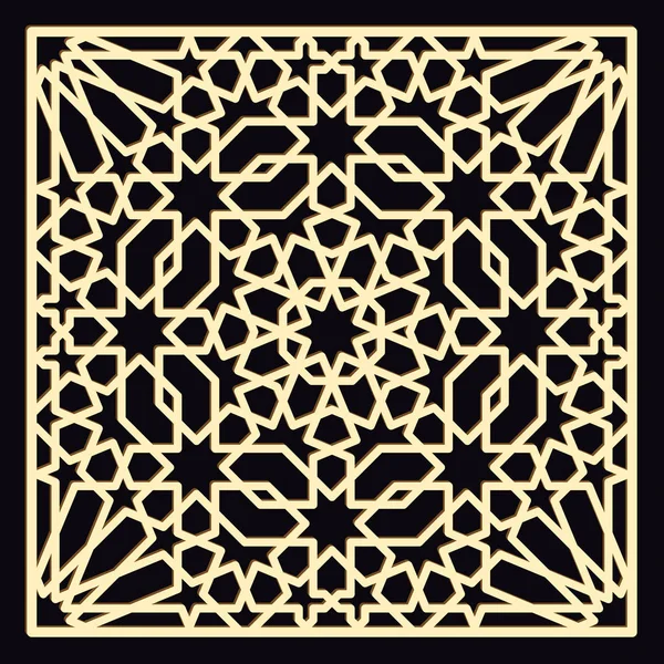 Lazer kesim için dekoratif desen. Vektör süsleme oryantal tarzda.