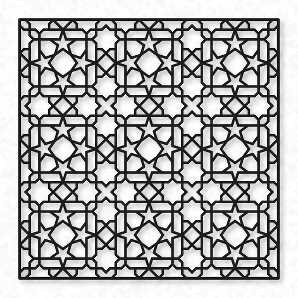 Lazer kesim için dekoratif desen. Vektör süsleme oryantal tarzda.