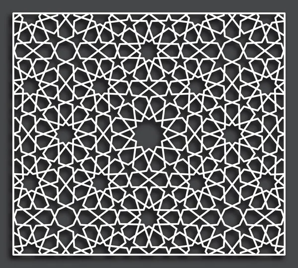 Lazer kesim için dekoratif desen. Vektör oryantal tarzı süsleme.