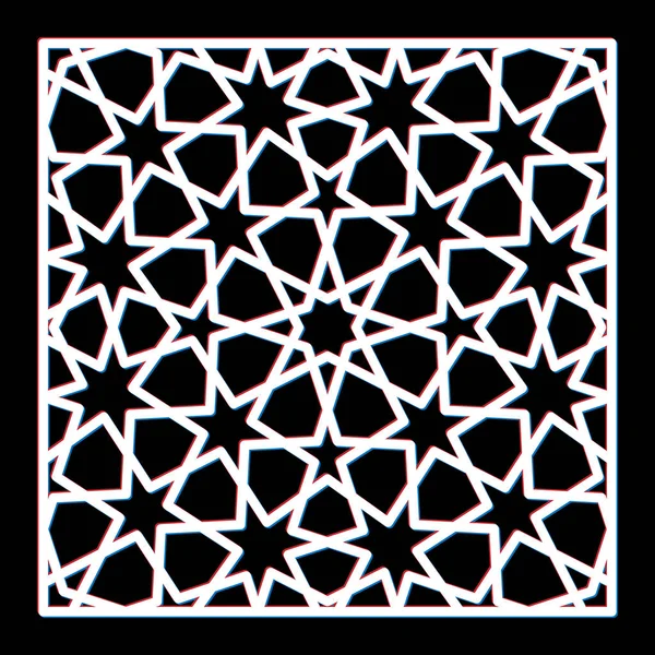 Patrón árabe para corte por láser. Adorno de estilo oriental vectorial . — Vector de stock