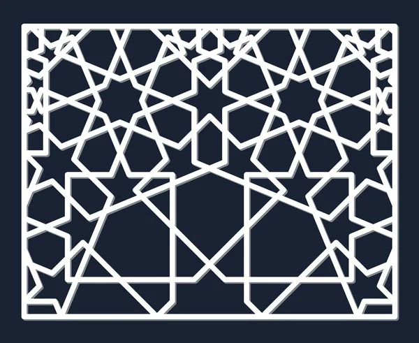 Dekoratif panel oryantal tarzı. Lazer kesim için.