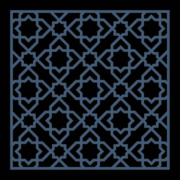 Modèle pour la découpe laser. Panneau décoratif avec motif géométrique oriental . — Image vectorielle