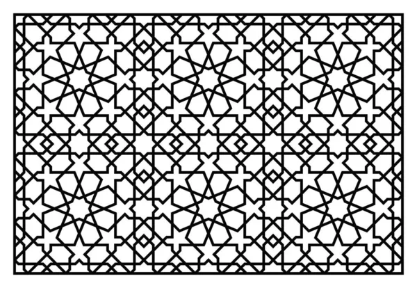 Декоративная панель для лазерной резки. Восточный геометрический узор . — стоковый вектор