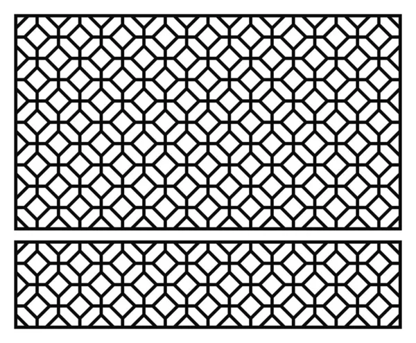 Lazer kesme şablonu. Doğulu geometrik desen. Vektör tasarımı.