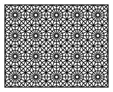 Lazer kesme şablonu. Doğulu geometrik desen. Vektör tasarımı.