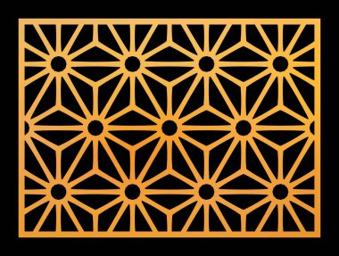 Lazer kesme şablonu. Doğulu geometrik desen. Vektör tasarımı.