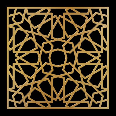 Lazer kesme şablonu. Dekoratif Panel. Doğulu geometrik desen.