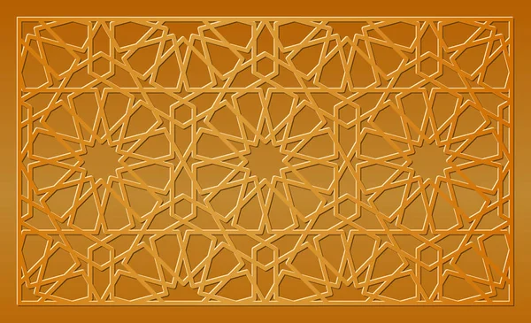 Lazer kesme şablonu. Dekoratif Panel. Doğulu geometrik desen.