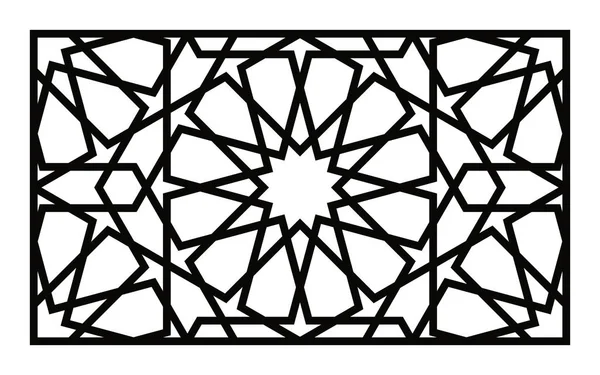 Lazer kesme şablonu. Dekoratif Panel. Doğulu geometrik desen.
