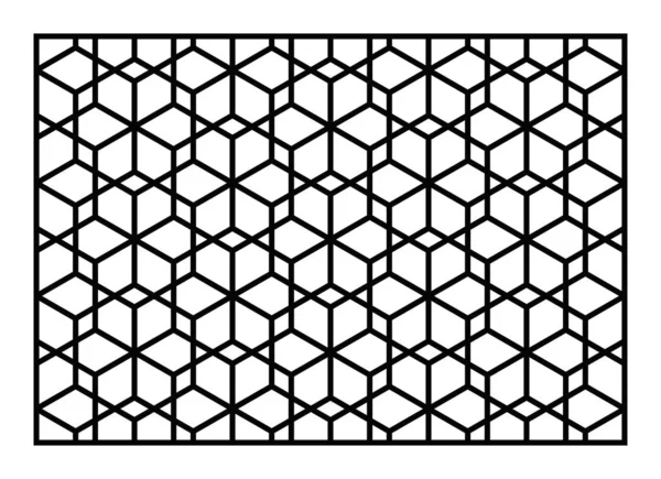 Lazer kesme şablonu. Dekoratif Panel. Doğulu geometrik desen.