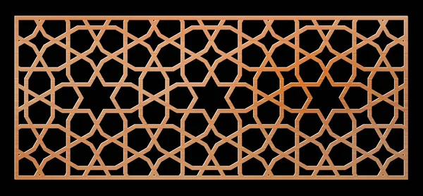 Plantilla Corte Por Láser Panel Decorativo Patrón Geométrico Oriental — Archivo Imágenes Vectoriales