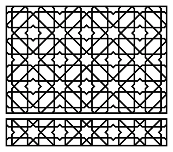 Lazer kesim için şablon. Oryantal geometrik desenli dekoratif panel.