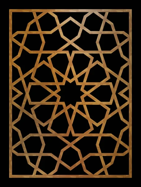 Lazer kesim için şablon. Oryantal geometrik desenli dekoratif panel.