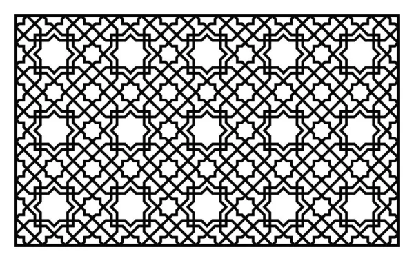 Plantilla Para Corte Por Láser Panel Decorativo Con Patrón Geométrico — Vector de stock