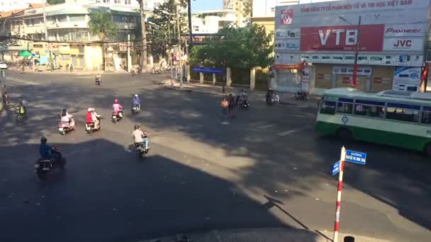 Trafiken på gatan av Ho Chi Minh-staden — Stockvideo