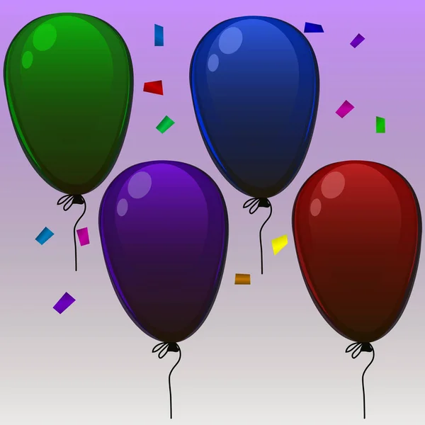 Globos de color vectorial — Vector de stock