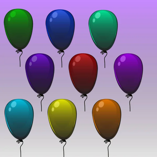 Globos de color vectorial — Vector de stock