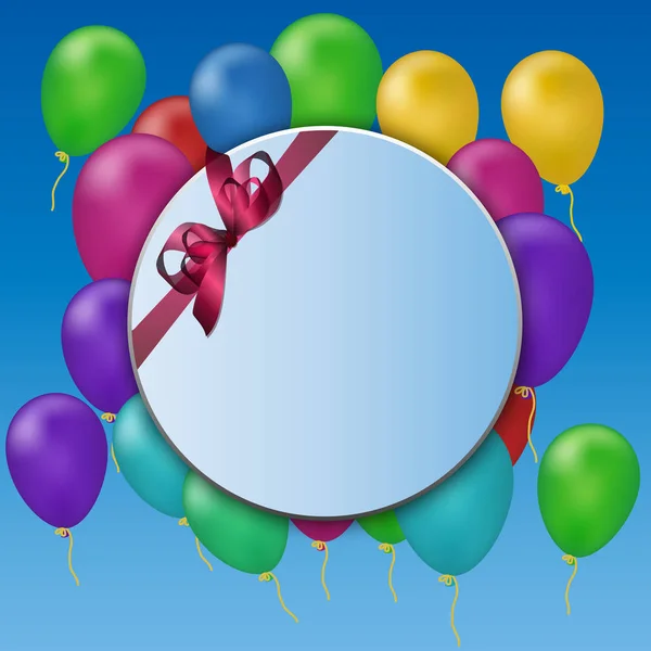 Воздушные шары и фон Конфетти — стоковый вектор