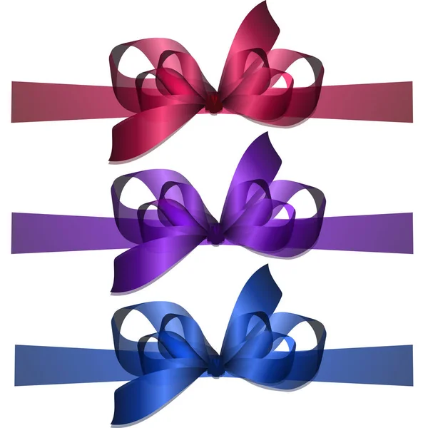 Bowknot vector y cinta — Vector de stock