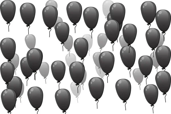 Schwarze Luftballons mit Rabatt — Stockvektor