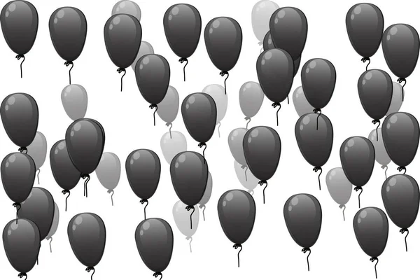 Globos negros con descuento — Vector de stock