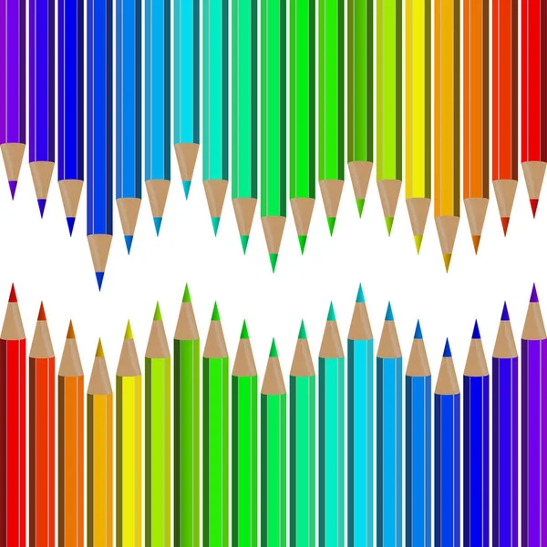 Conjunto de lápices de colores — Archivo Imágenes Vectoriales