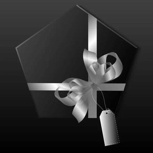 Černá dárková krabička — Stockový vektor