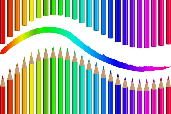 Set of colored pencils — Stock Vector