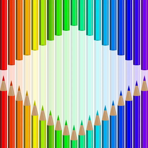 Jeu de crayons de couleur — Image vectorielle