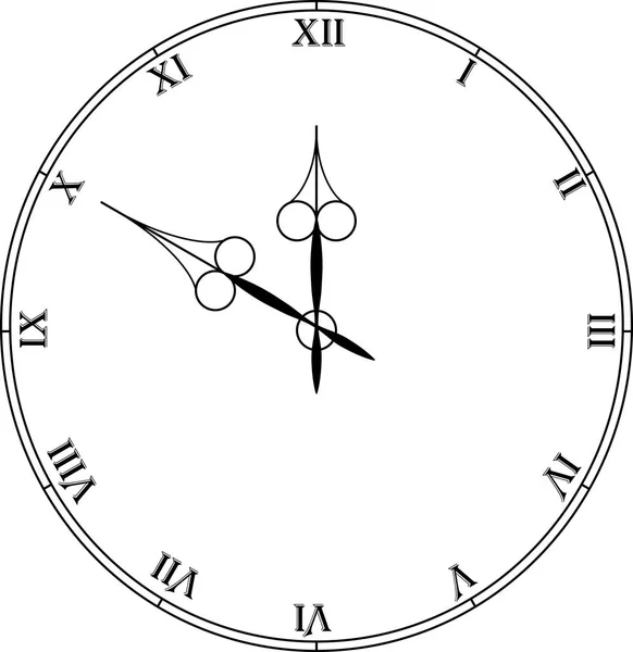 Antieke clock fac — Stockvector