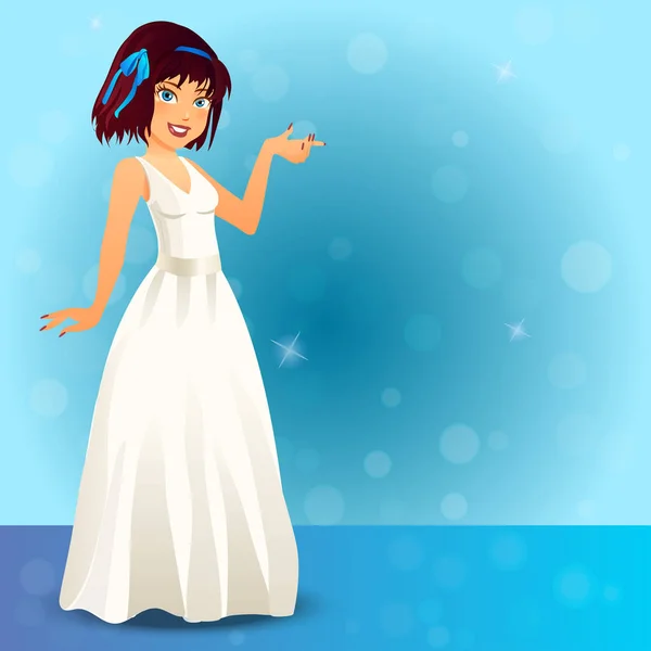 Chanteuse glamour en robe — Image vectorielle