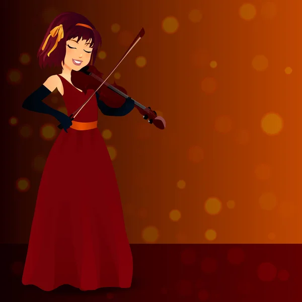 Гламурна співачка в сукні — стоковий вектор