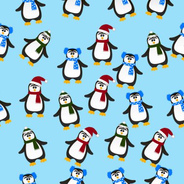 sevimli Noel penguen