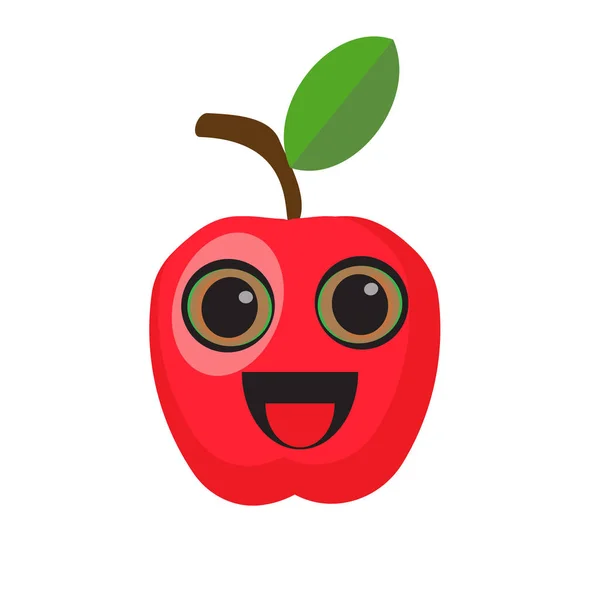 Cartoon apple character — Stock Vector